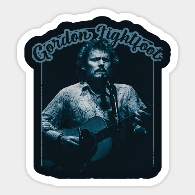 Gordon Lightfoot Vintage 70s Tour Style Sticker by nowsadmahi